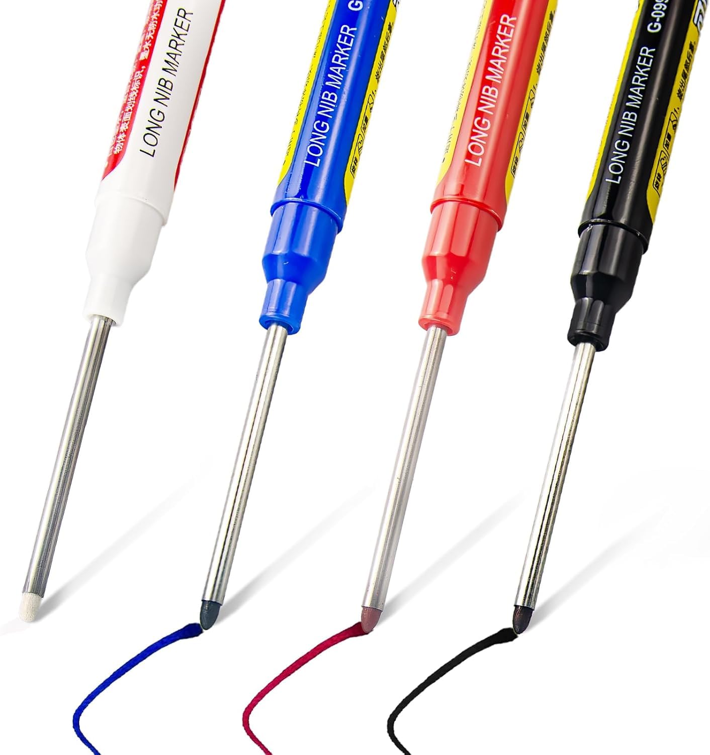 Amazon.com: NORXUAZE 4pcs Long Nib Deep Hole Marker Pen - 45mm